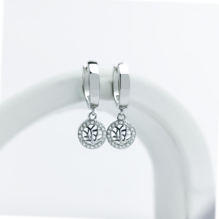 1 - Tree of life babe Silver Örhänge 925 Modern and trendy earings and women jewelry and accessories