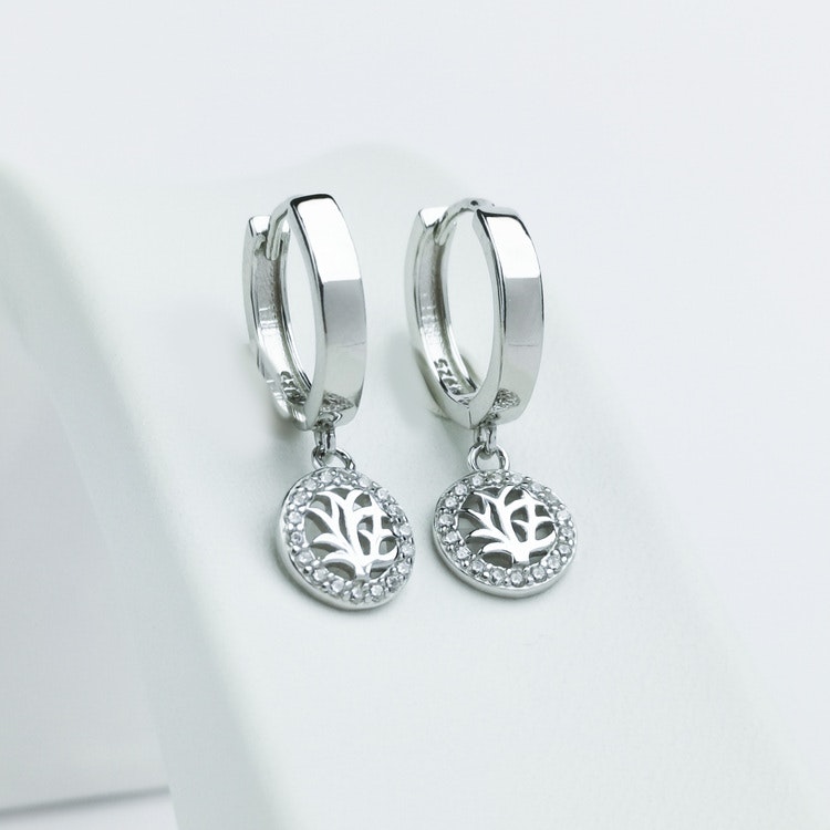 2 - Tree of life babe Silver Örhänge 925 Modern and trendy earings and women jewelry and accessories