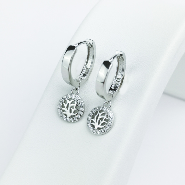 3 - Tree of life babe Silver Örhänge 925 Modern and trendy earings and women jewelry and accessories