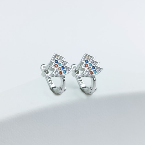 Silver Christmas Stones Earring 925 - SWEVALI