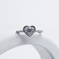Heart Of Diamond Äkta Silver Ring 925 - SWEVALI