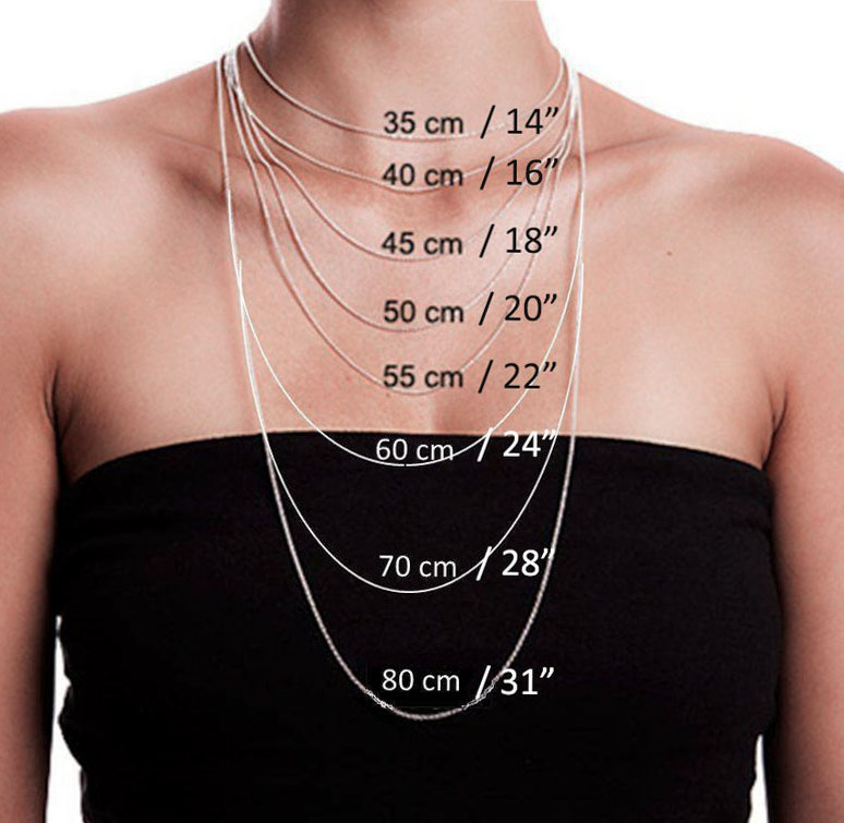 Necklace Length Guide Chart SWEVALI Modern Necklace and Accessories