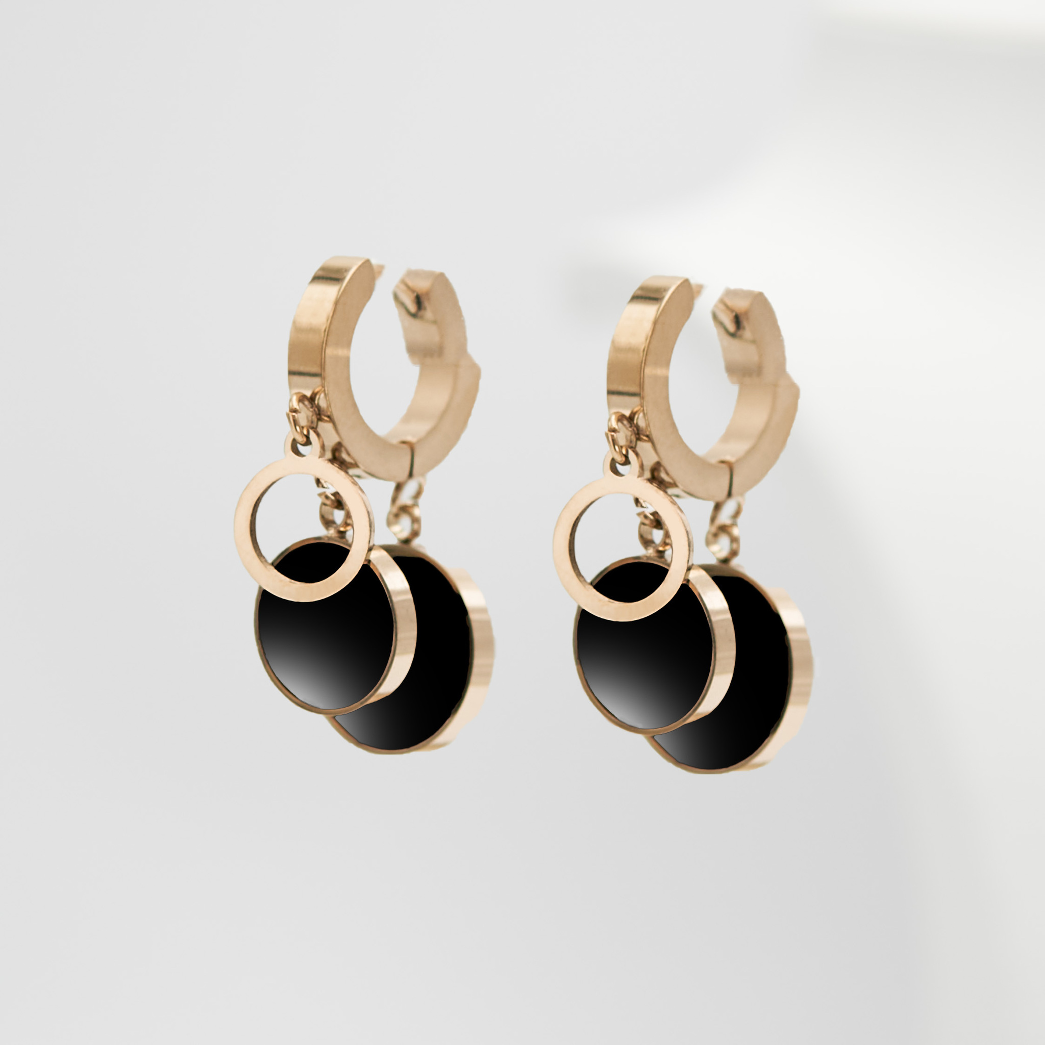 1- Eclipse Beauty Rose Gold Edition -Örhänge 316 L - Special Earrings From SWEVALI