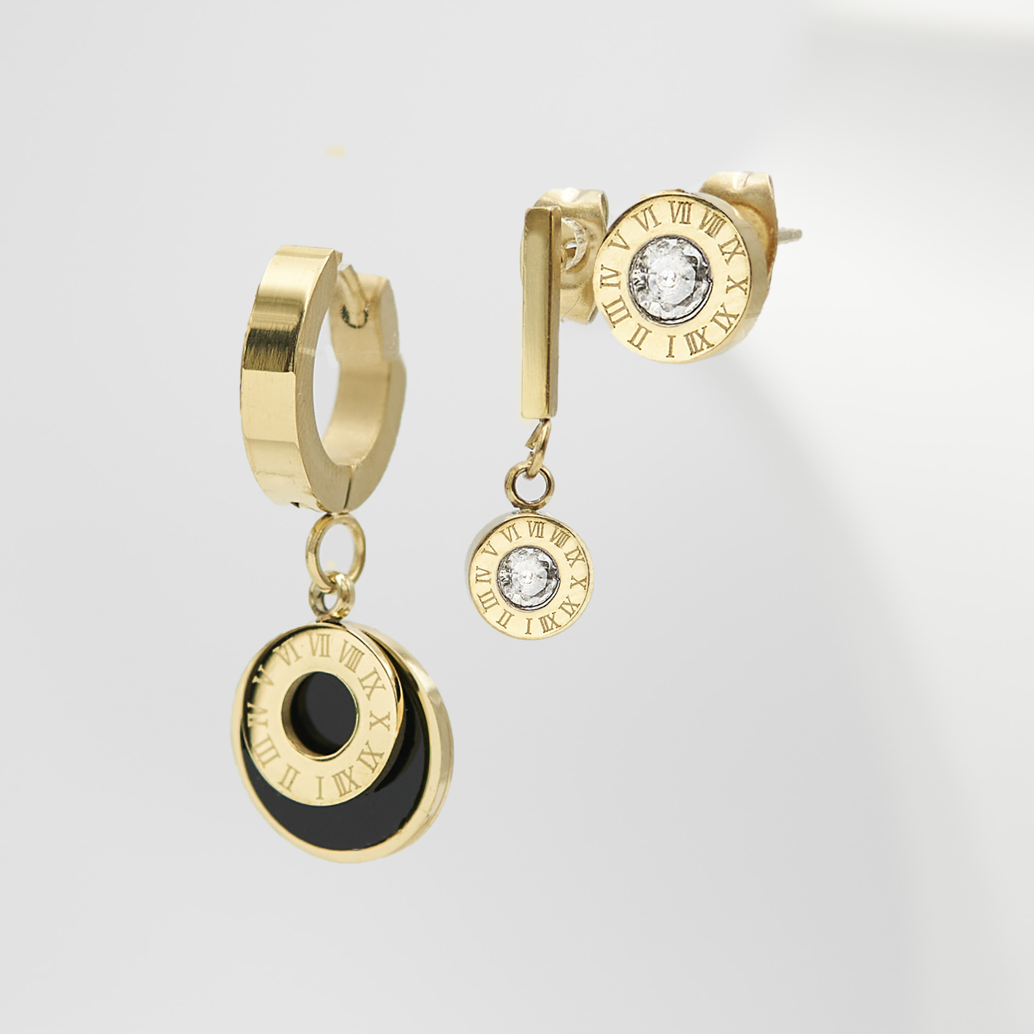2- Era Elegance Diamonds Gold Edition -Örhänge Set 316 L - Special Earrings from SWEVALI