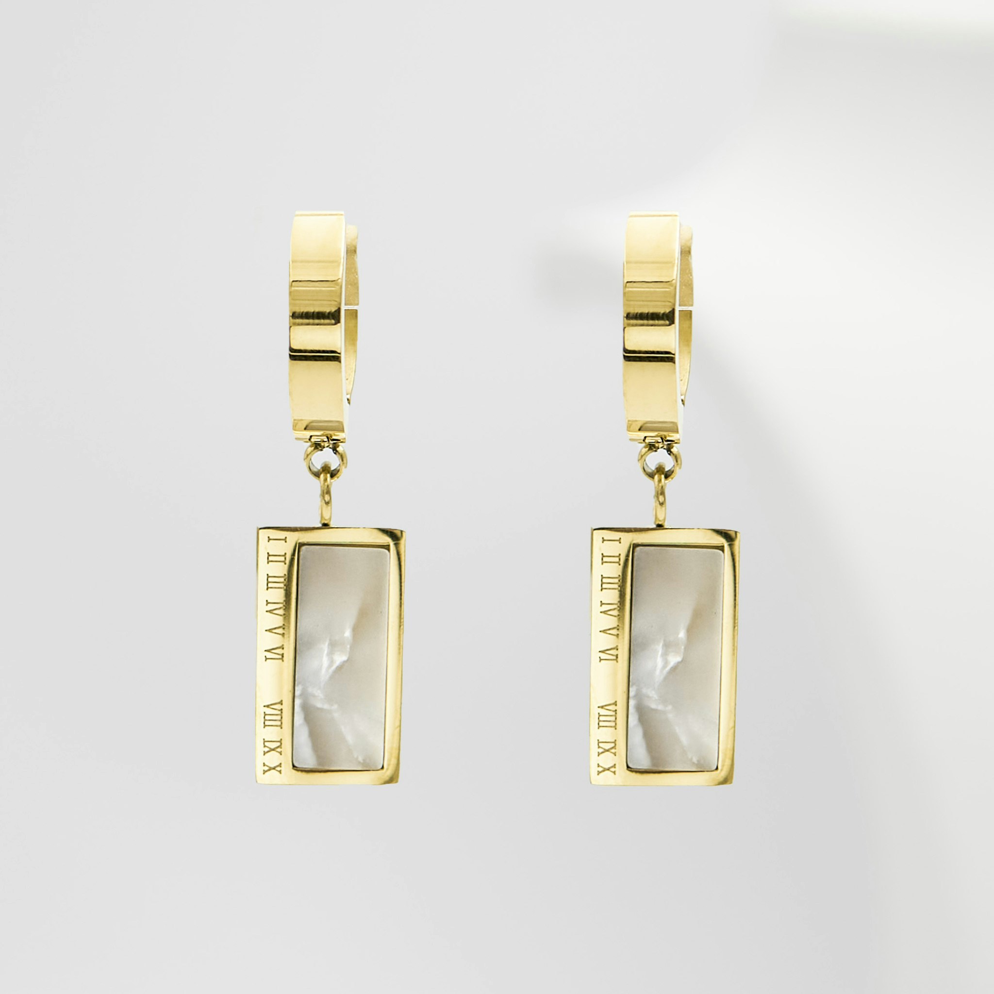 Era White Marble Gold Edition - Earrings 316 L- SWEVALI