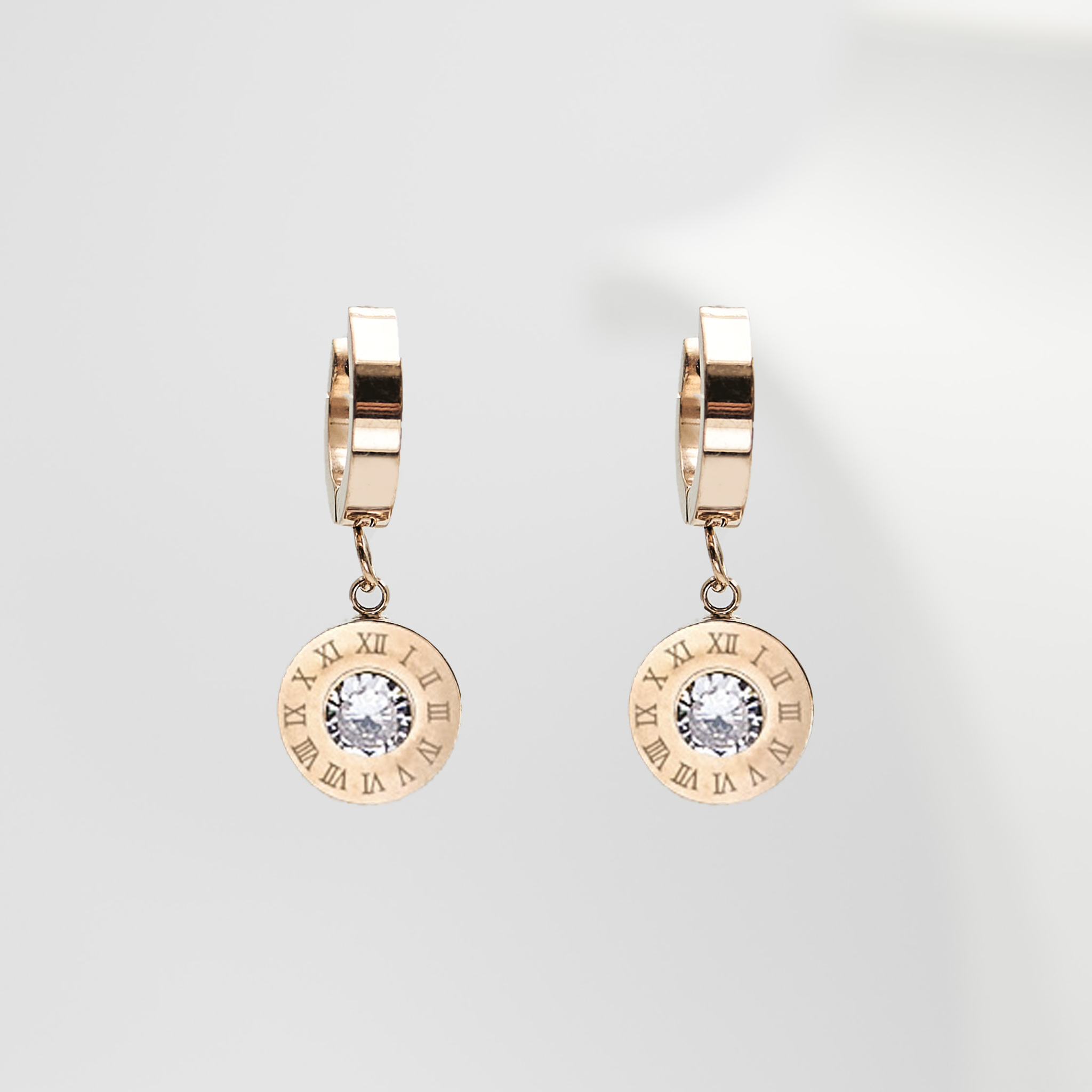 1- Queen Earrings Diamonds Rose Gold Edition- Örhänge 316L - Special Earrings From SWEVALI