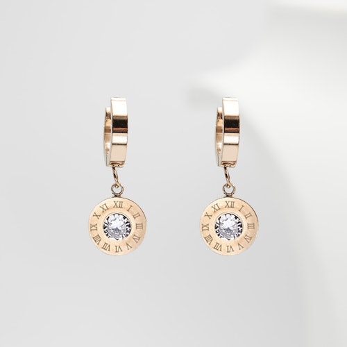 Queen Earrings Diamonds Rose Gold Edition- Örhänge 316L- SWEVALI