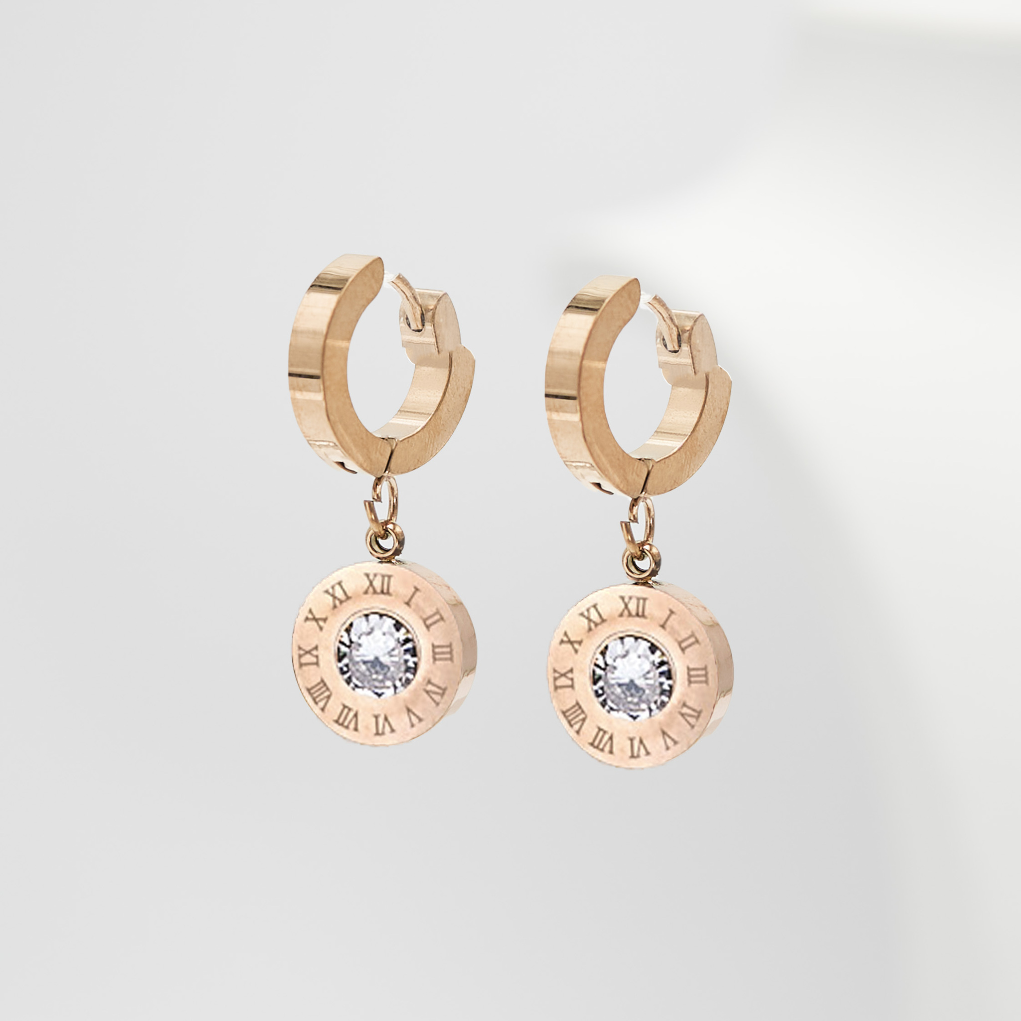 2- Queen Earrings Diamonds Rose Gold Edition- Örhänge 316L - Special Earrings From SWEVALI