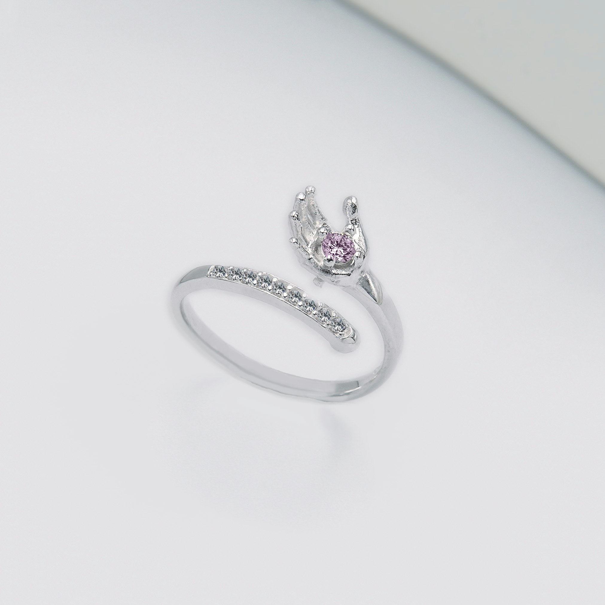 Life&#39;s secret pink diamond silver ring 925 - SWEVALI