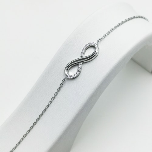 Infinity North Silver diamond bracelet 925 - SWEVALI