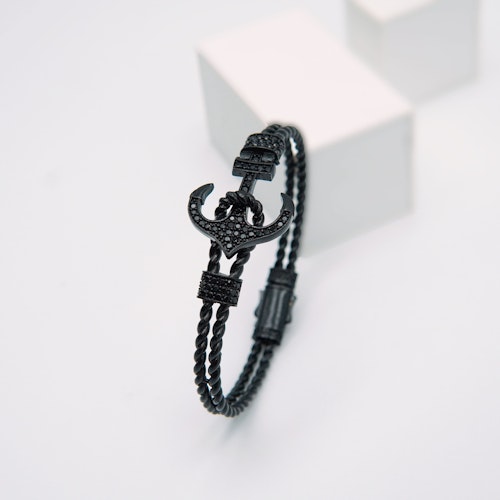 Anchor Black Legend - Herr Armband Steel - SWEVALI