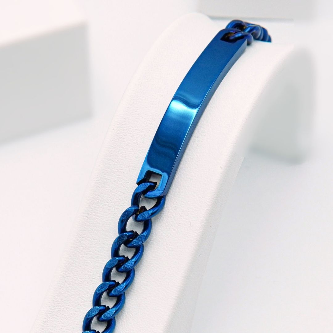 3 Blue Elegant - Herr Armband Steel - SWEVALI