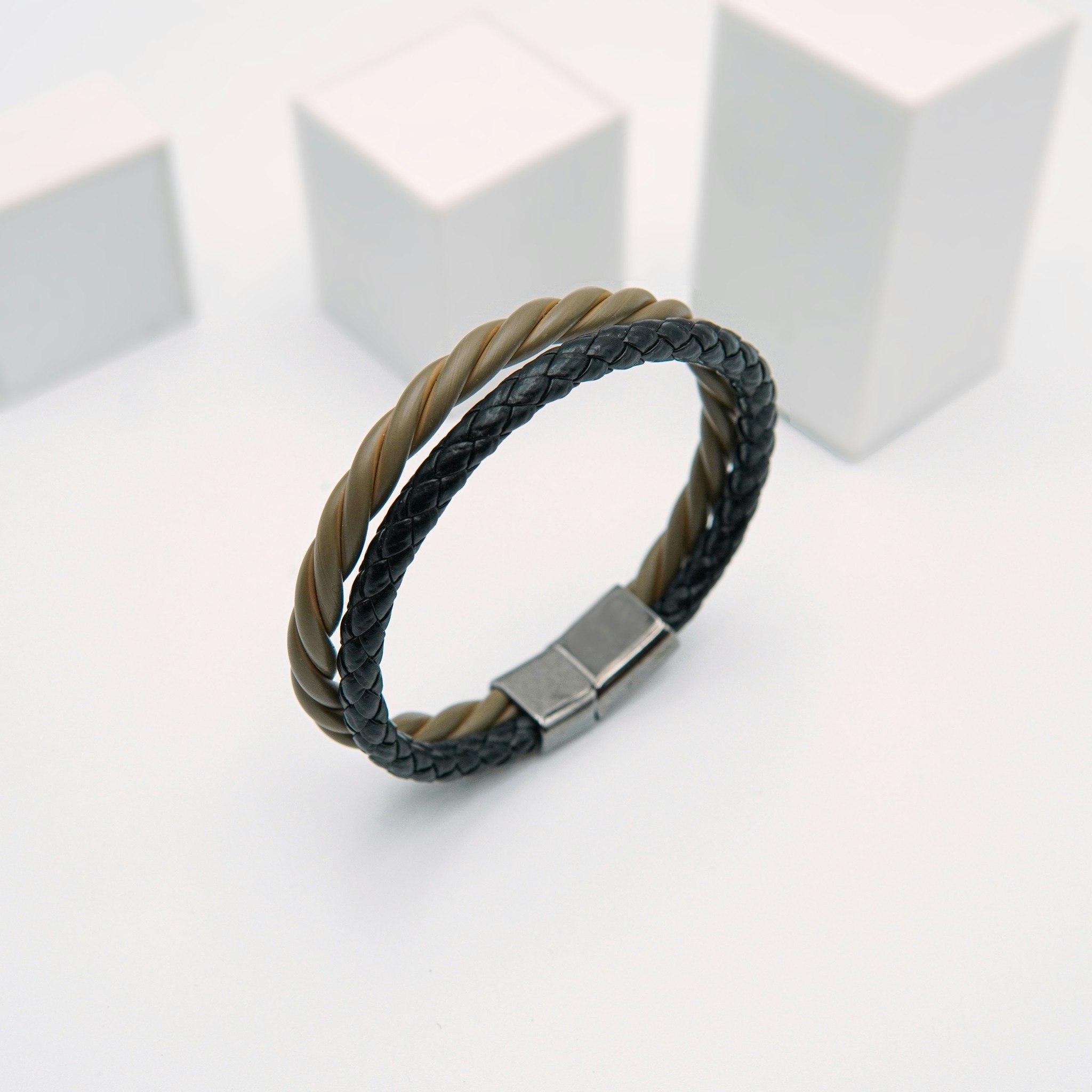 Personalities Light Black - Herr Leather Bracelet - SWEVALI