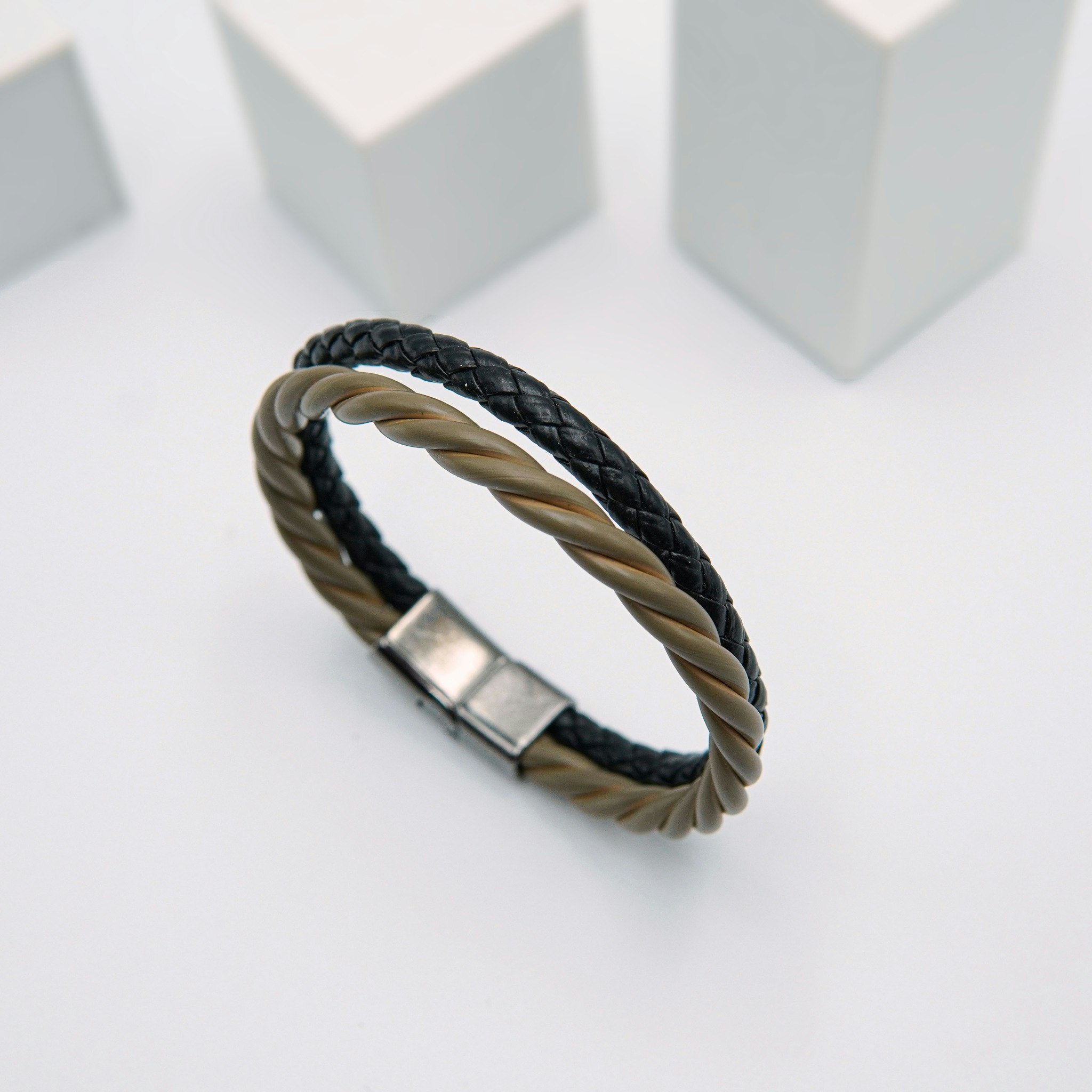 Personalities Light Black - Herr Leather Bracelet - SWEVALI