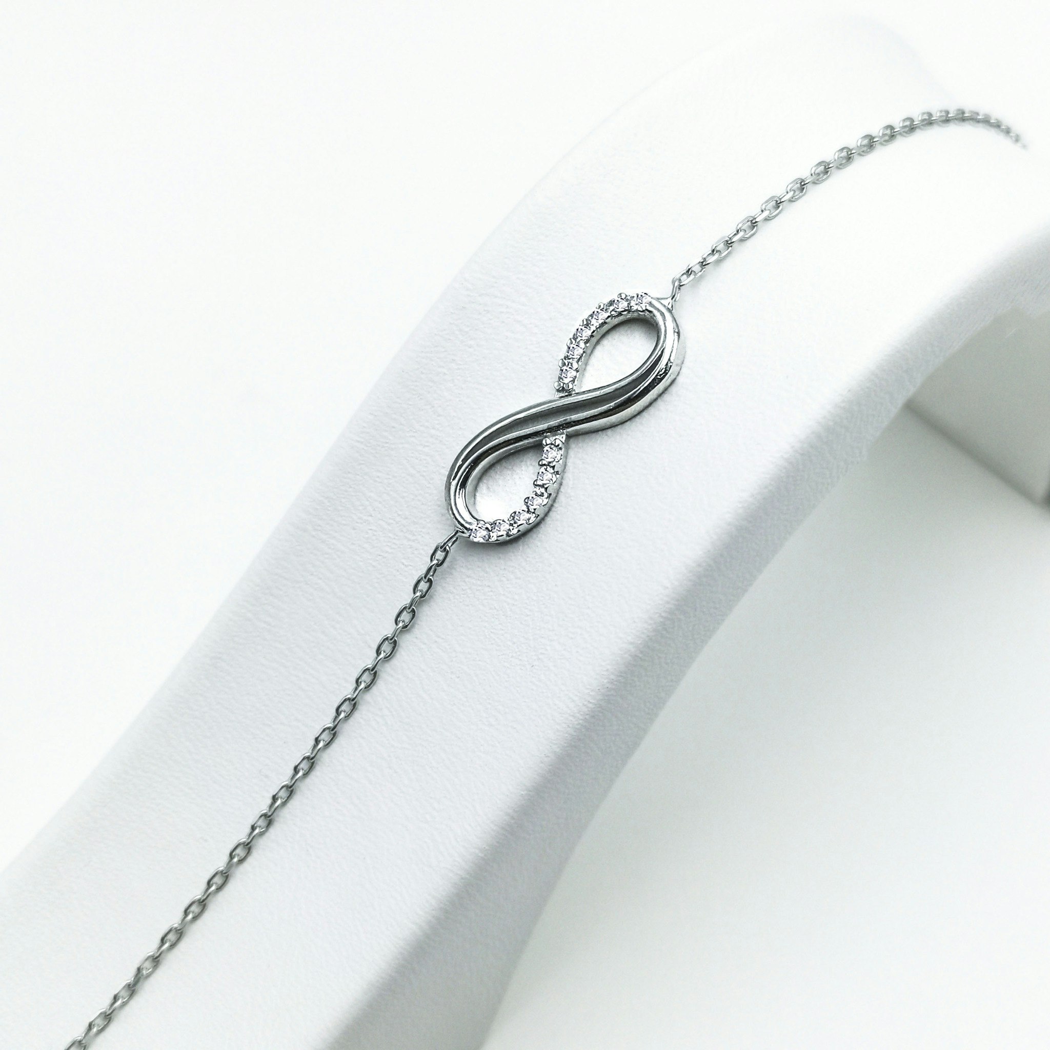 Infinity North Silver diamond bracelet 925 - SWEVALI