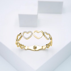 18K Guldpläterad - Hearts & Hearts - Gold Edition Armband Dam - SWEVALI