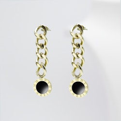 Era Elegance Women Confident - Gold Edition Hanging Link Earrings - SWEVALI
