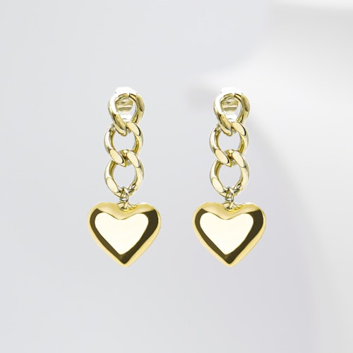 Adventure Woman Heart- Gold Edition Hanging Link Earrings- SWEVALI