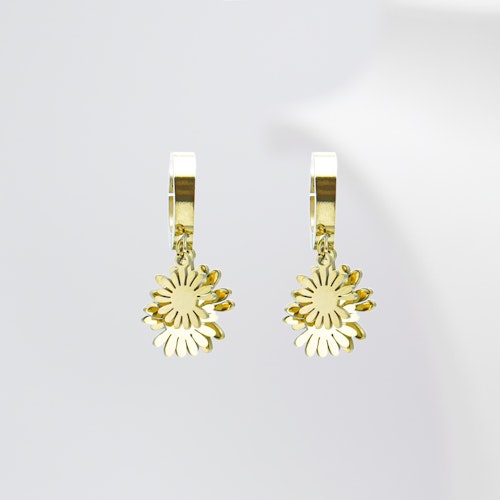 Chrysanthemum Confident - Gold Edition Popular Earrings - SWEVALI