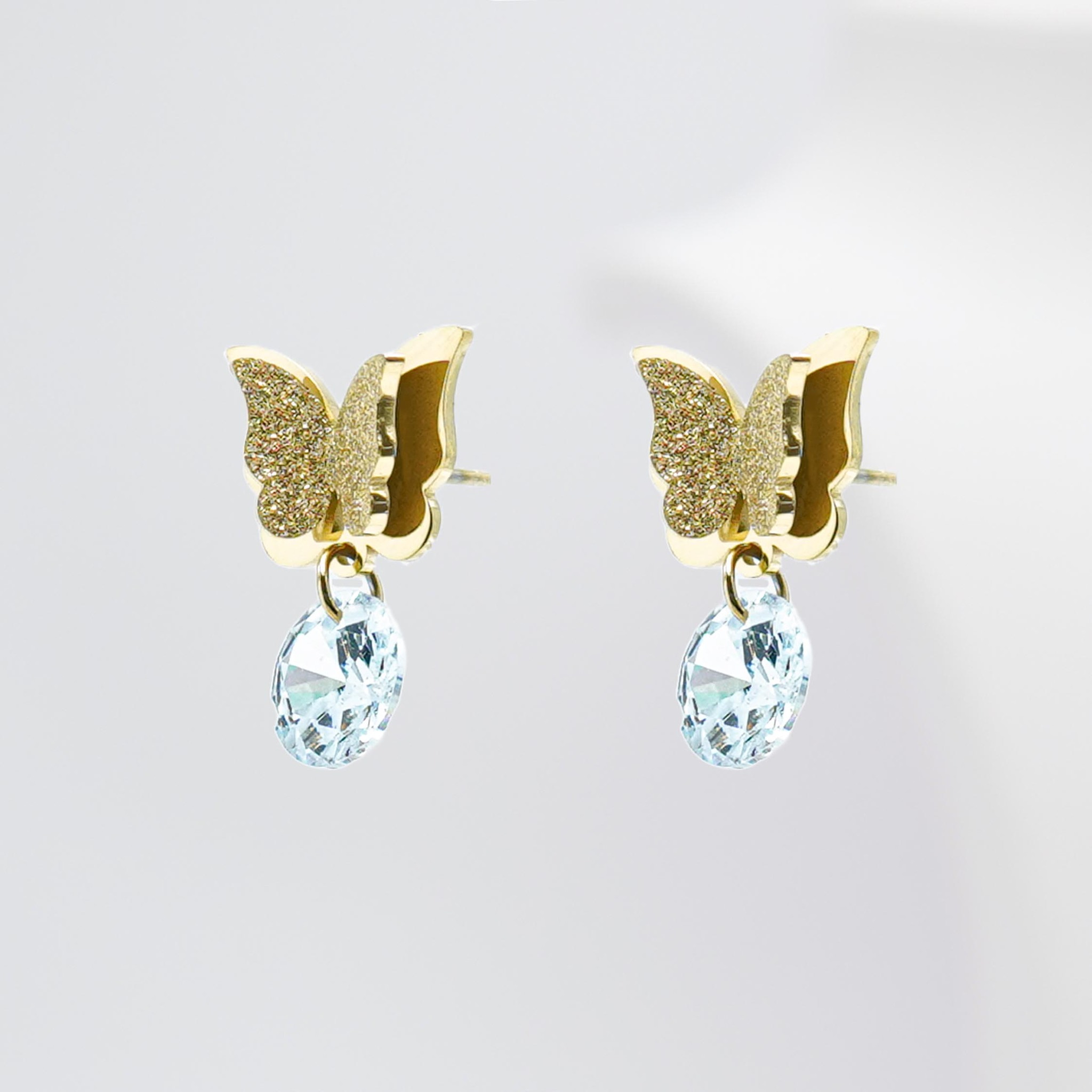 2 Butterfly Diamond North - Gold Edition Diamant Örhängen - SWEVALI