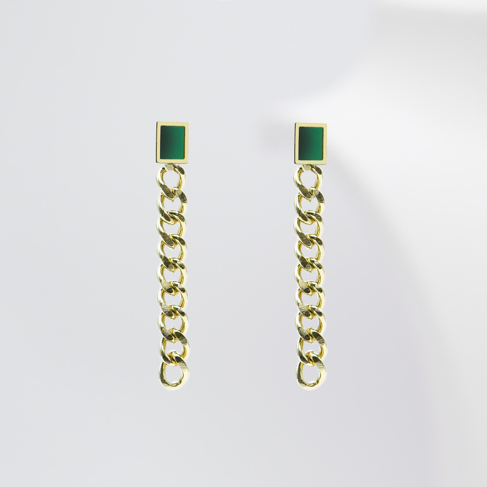 2 Emerald Lake Minimalist - Gold Edition Länkörhängen - SWEVALI