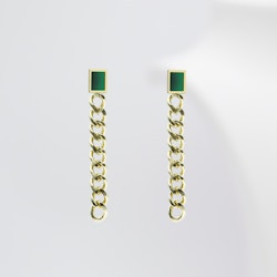 Emerald Lake Minimalist - Gold Edition Link Earrings - SWEVALI