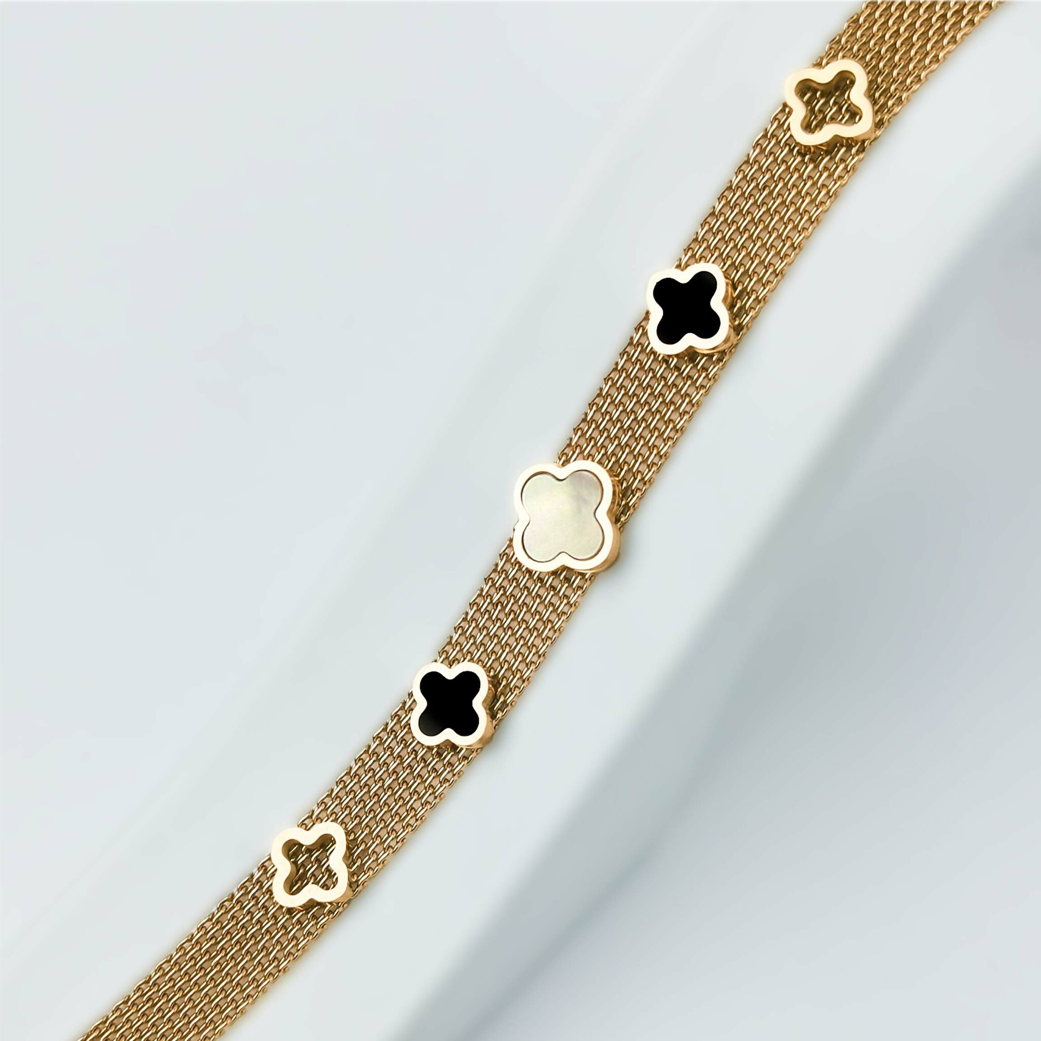Clover Soft Touch Rose Gold Edition Armband - SWEVALI