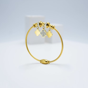 18K Guldpläterad - Clover Flamenco - Gold Edition Armband Dam - SWEVALI