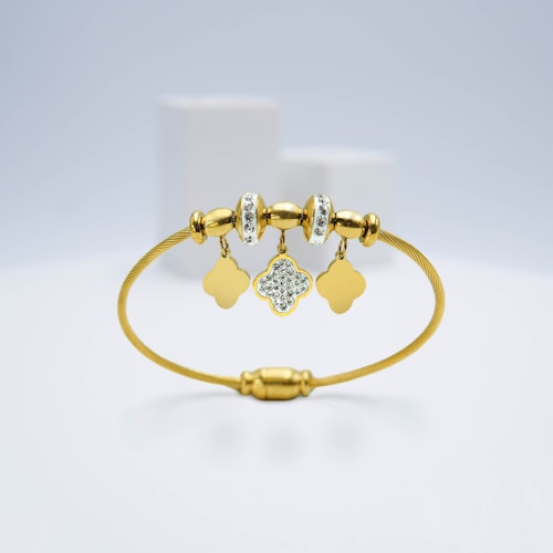 18K Gold Plated - Clover Flamenco - Gold Edition Bracelet Women - SWEWALI