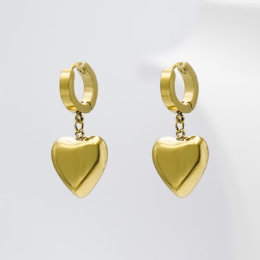 18K Guldpläterad - Woman Brave Heart - Gold Edition Örhänge Dam - SWEVALI