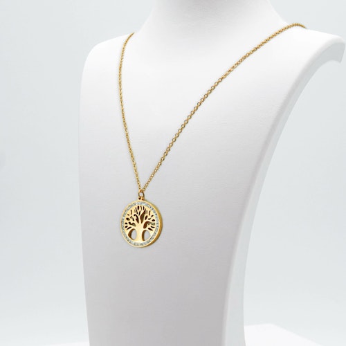 18K Guldpläterad Tree Of Life Power Of Solo - Gold Edition Halsband Dam - SWEVALI