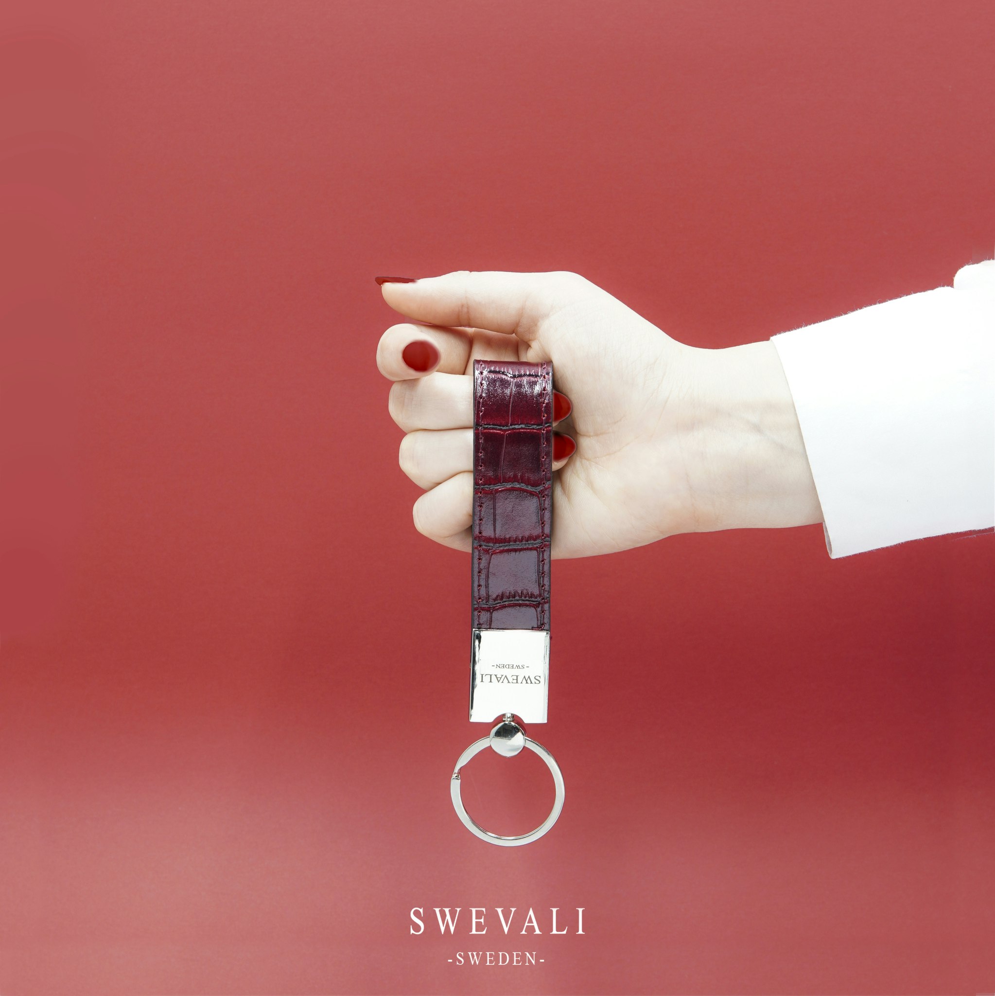 Leather Key Holder &quot;Coco Carmine&quot; The Key - SWEVALI