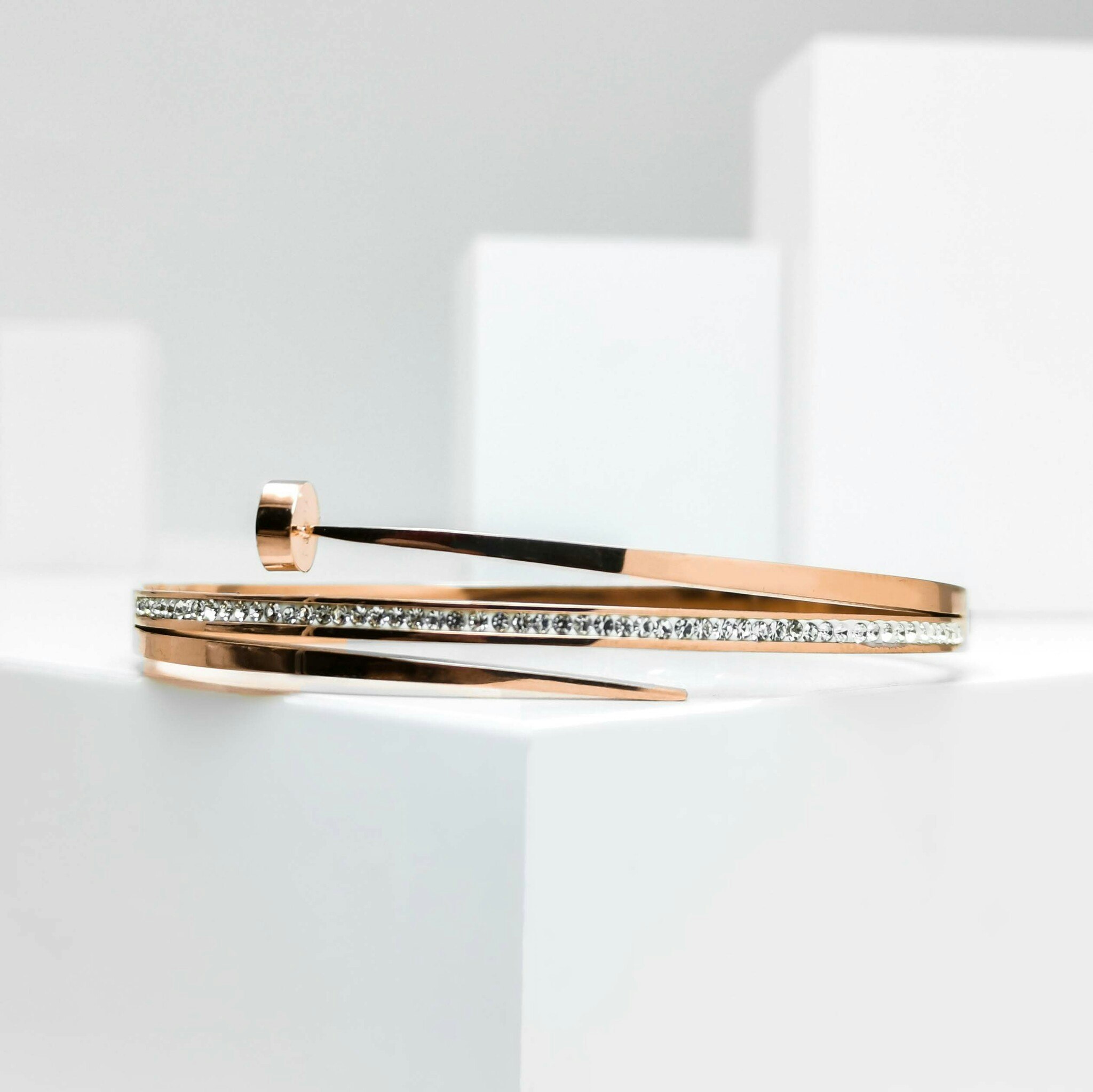 18K Guldpläterad - Naily Rose Gold Premium Edition Armband - SWEVALI