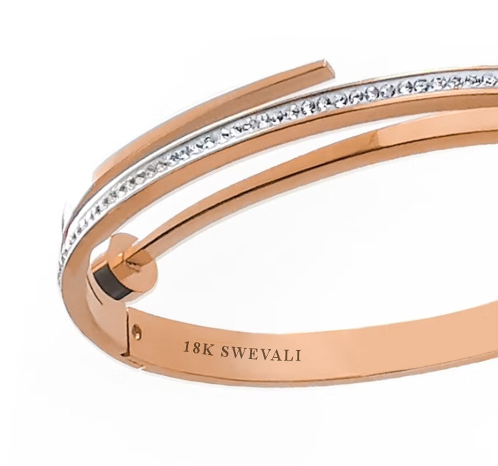 18K Guldpläterad - Naily Rose Gold Premium Edition Armband - SWEVALI