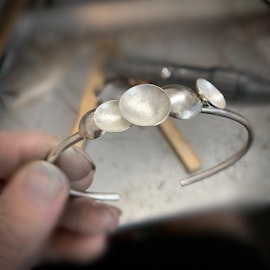 Bubble trouble, silver armband