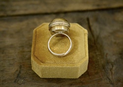 REflute, silverring, mässing, cubik zirkon