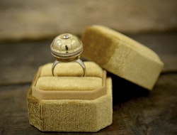 REflute, silverring, mässing, cubik zirkon