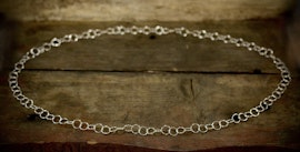 Silverkedja, 10 mm, 83 cm lång