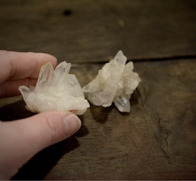 Bergkristall kluster, små