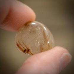 Bergkristall med rutilnålar, 10 gram,  rutilkvarts