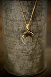 Rökkvarts, halvmåne, förgyllt silver