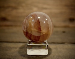 Hematoidkvarts (röd golden healer), 6 cm, klot, 306 gram