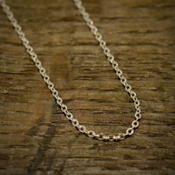 Silverkedja, ankar platt/rund, 1,5 mm, 45 cm