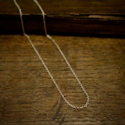 Silverkedja, ankar platt/rund, 1,5 mm, 45 cm