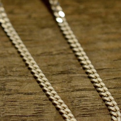 Silverkedja, pansar, 3.4 mm, 60 cm