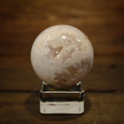 Blomsteragat, klot, 5,7 cm, rosa ametist, 250 gram