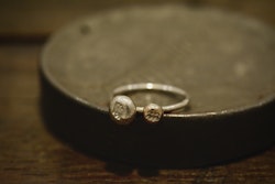 Silverring med 2 stjärntecken
