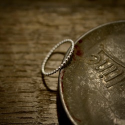 Kulring i silver, 1,5 mm