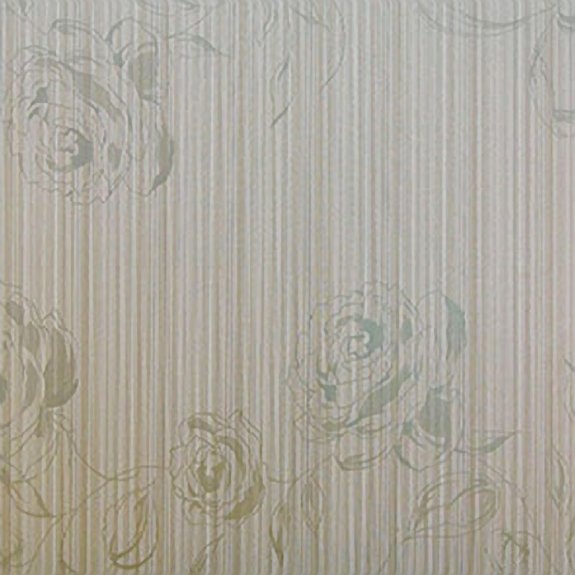 Dekorplast (90 x 200 cm) - Rosor i silver