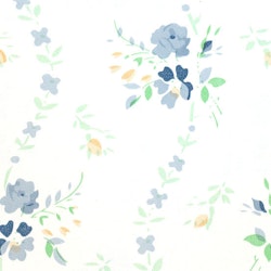 Dekorplast (metervara) - Små blommor Blå